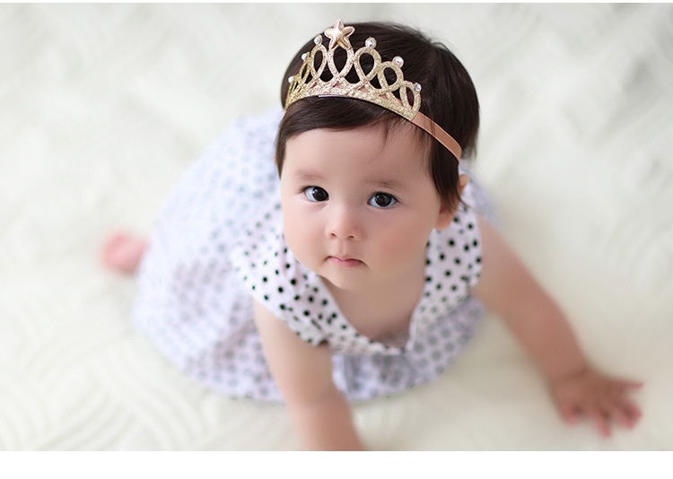 Glittery Girl Princess Crown Soft Baby Head Band 