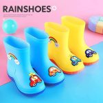 3-7 Years Girls Rain Boot Fashion Rainboots Kids Long Tube Water Shoes PVC Soft Children's Shoes