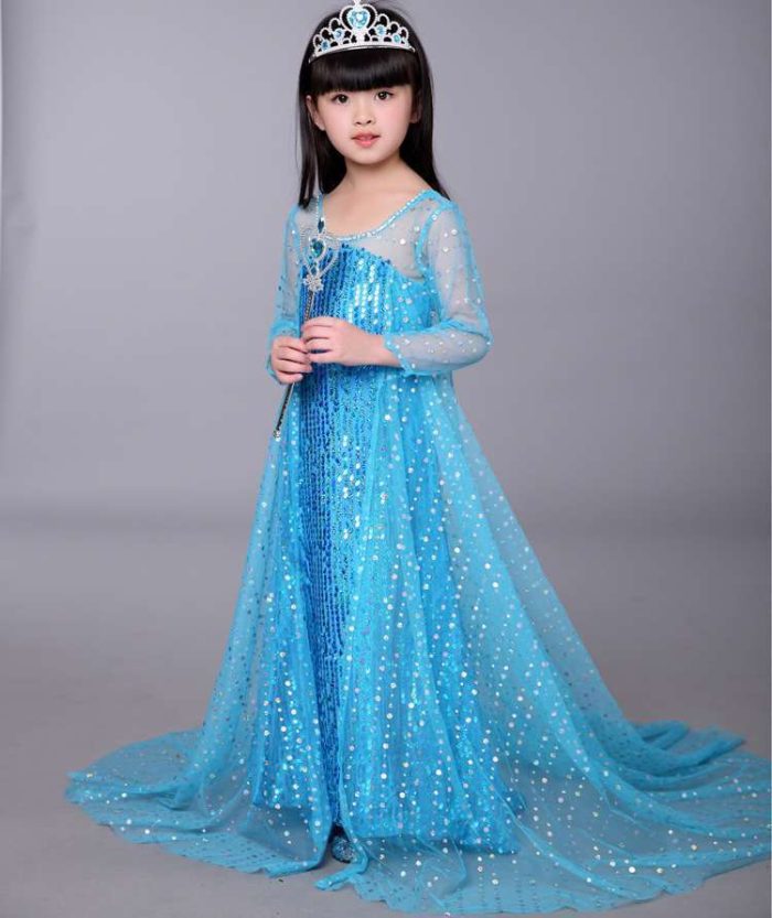 2-12 Years Elsa Dress Girls Summer Dress Princess Cosplay Costume Dresses For Kids Christmas Birthday Fancy Party Vestidos Menina