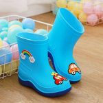 3-7 Years Girls Rain Boot Fashion Rainboots Kids Long Tube Water Shoes PVC Soft Children's Shoes
