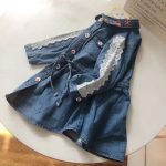 2-8 Years Girls/kids Denim/ Jeans Frock
