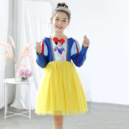 2-7 Years Full sleeves Snow White Frock for Girls/Kids