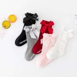 0-3 Years Kids Socks Brand Ribbon Bow Long Cotton Socks