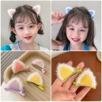 Pair of Cat Feather Hairpin girls/kids