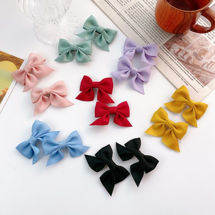 Pair of Ribbon Bow Clips for girls/kids