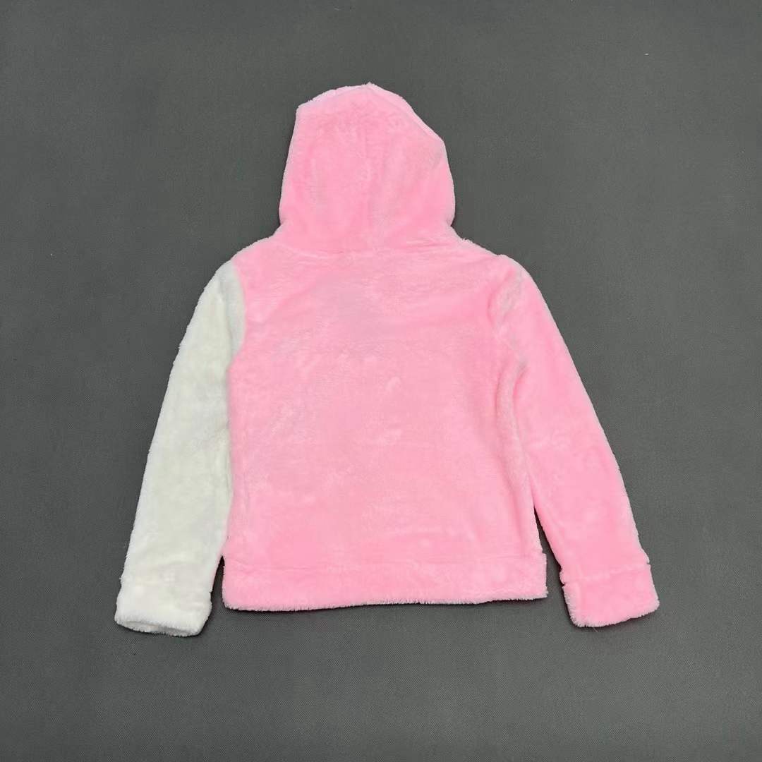 4-14 Years Baby/Girl Pink Velvet Extra Soft Hood - Mickeyminors.pk