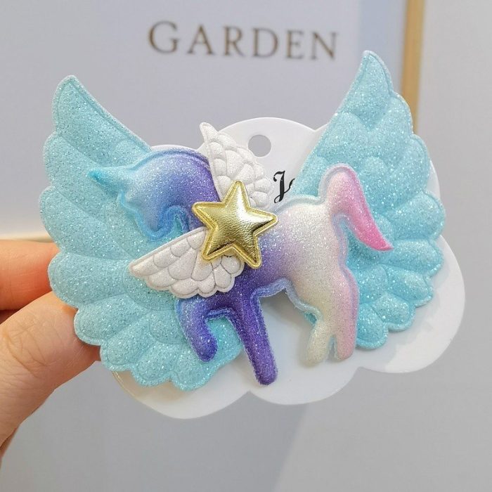 Children’s Hair Angel Wings Unicorn Hairpin