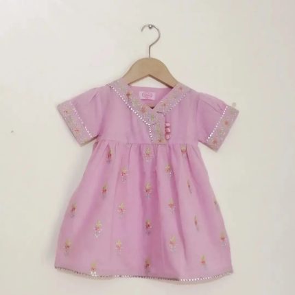2-6 Years Beautiful embroidered Summer Soft Cotton Frock Disney Brand